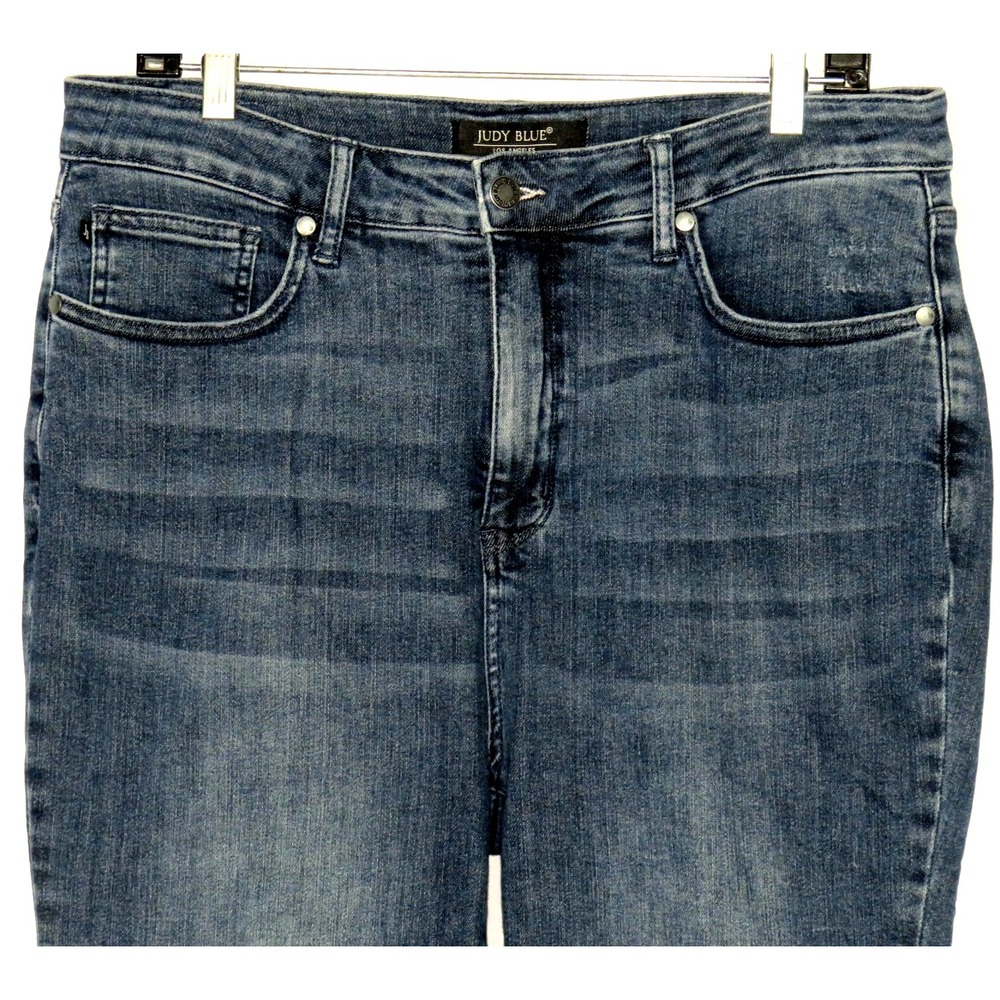 JUDY BLUE‎ Distressed Skinny Fit Stretch Ankle Fray Denim Jeans Women's 15 / 32 - Picture 2 of 10